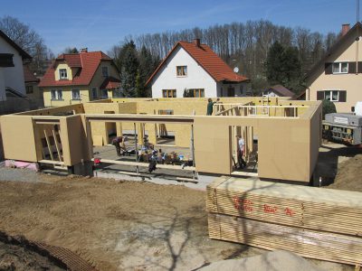 Holzriegel Hausbau Zimmerei Baumeister Fertigteilhaus Holzbau Massivbau