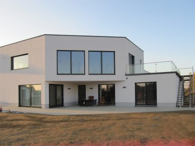 Einfamilienhaus Holzriegel Hausbau Zimmerei Baumeister Fertigteilhaus Holzbau Massivbau