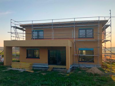 Hausbau Holzbau Zimmerei Baumeister Fertigteilhaus