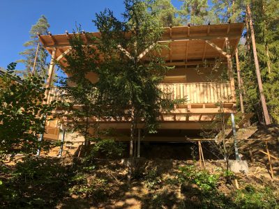 Campingplatz Dobra Seehütte Holzbau Holzriegel Hausbau Baumeister Niederösterreich Wien