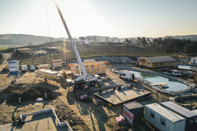 Kittenberger Erlebnisgärten Langenlois, Holzbau, Holzriegel, Zimmerei