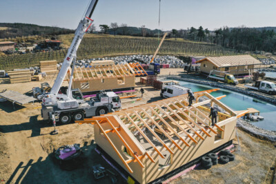 Kittenberger Erlebnisgärten Langenlois, Holzbau, Holzriegel, Zimmerei